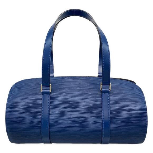 LOUIS VUITTON Soufflot Toledo Blue Epi Handbag W Pouch EUC - Picture 3 of 14